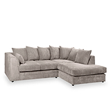 Bletchley Charcoal Right Hand Jumbo Cord Chaise Couch