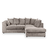 Bletchley Charcoal Right Hand Jumbo Cord Chaise Sofa from Roseland Furniture