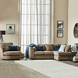 Bletchley Coffee Right Hand Jumbo Cord Chaise Sofa from Roseland Furniture