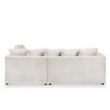 Bletchley Cream Right Hand Jumbo Cord Chaise Sofa from Roseland Furniture