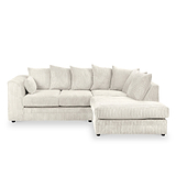 Bletchley Cream Right Hand Jumbo Cord Chaise Sofa from Roseland Furniture