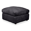 Bletchley Black Jumbo Cord Footstool from Roseland Furniture
