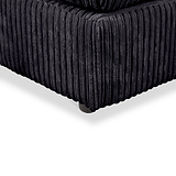Bletchley Black Jumbo Cord Footstool from Roseland Furniture
