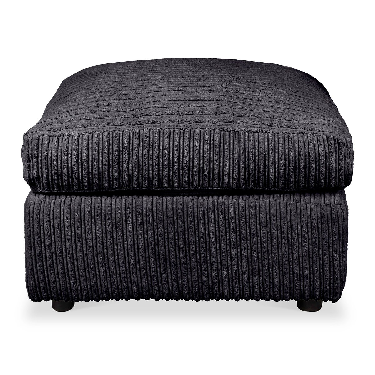 Bletchley Black Jumbo Cord Footrest from Roseland Furniture