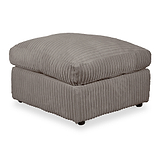 Bletchley Charcoal Jumbo Cord Footstool from Roseland Furniture