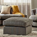 Bletchley Charcoal Jumbo Cord Footstool for living room