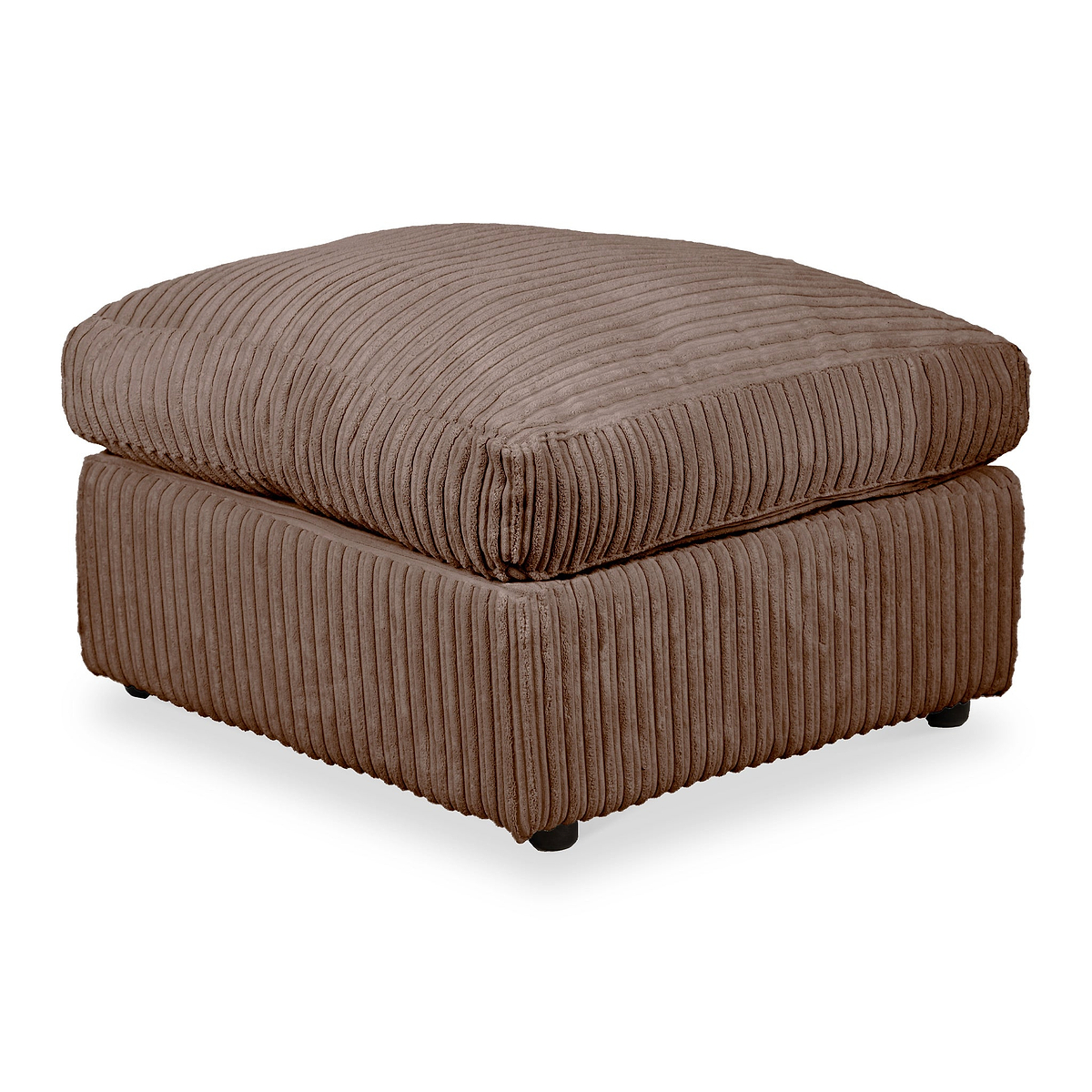 Bletchley Chocolate Jumbo Cord Footstool from Roseland Furniture
