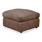 Bletchley Chocolate Jumbo Cord Footstool from Roseland Furniture