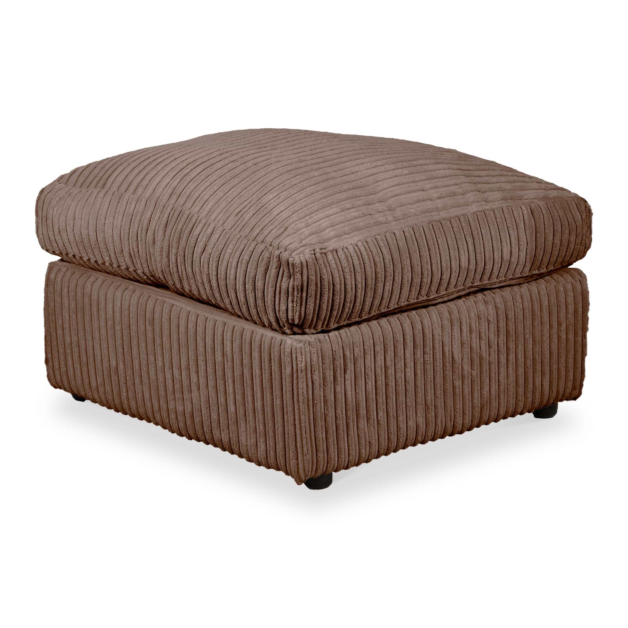 Bletchley Chocolate Jumbo Cord Footstool from Roseland Furniture