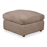 Bletchley Coffee Jumbo Cord Footstool from Roseland Furniture