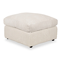 Bletchley Cream Jumbo Cord Footstool from Roseland Furniture
