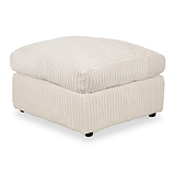 Bletchley Cream Jumbo Cord Footstool from Roseland Furniture