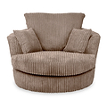 Bletchley Coffee Jumbo Cord Living Room Swivel Chair