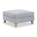 Claridge Soft Chenille Footstool Ice from Roseland Furniture