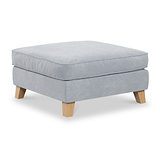 Claridge Soft Chenille Footstool Ice from Roseland Furniture