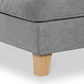 Claridge Soft Chenille Footstool Steel from Roseland Furniture