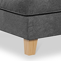 Claridge Soft Chenille Footstool Heather from Roseland Furniture