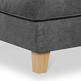 Claridge Soft Chenille Footstool Heather from Roseland Furniture