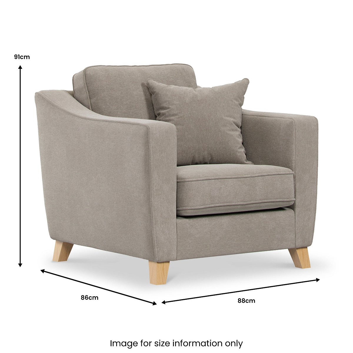 Claridge Soft Chenille Armchair  from Roseland Furniture