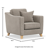 Claridge Soft Chenille Armchair  from Roseland Furniture