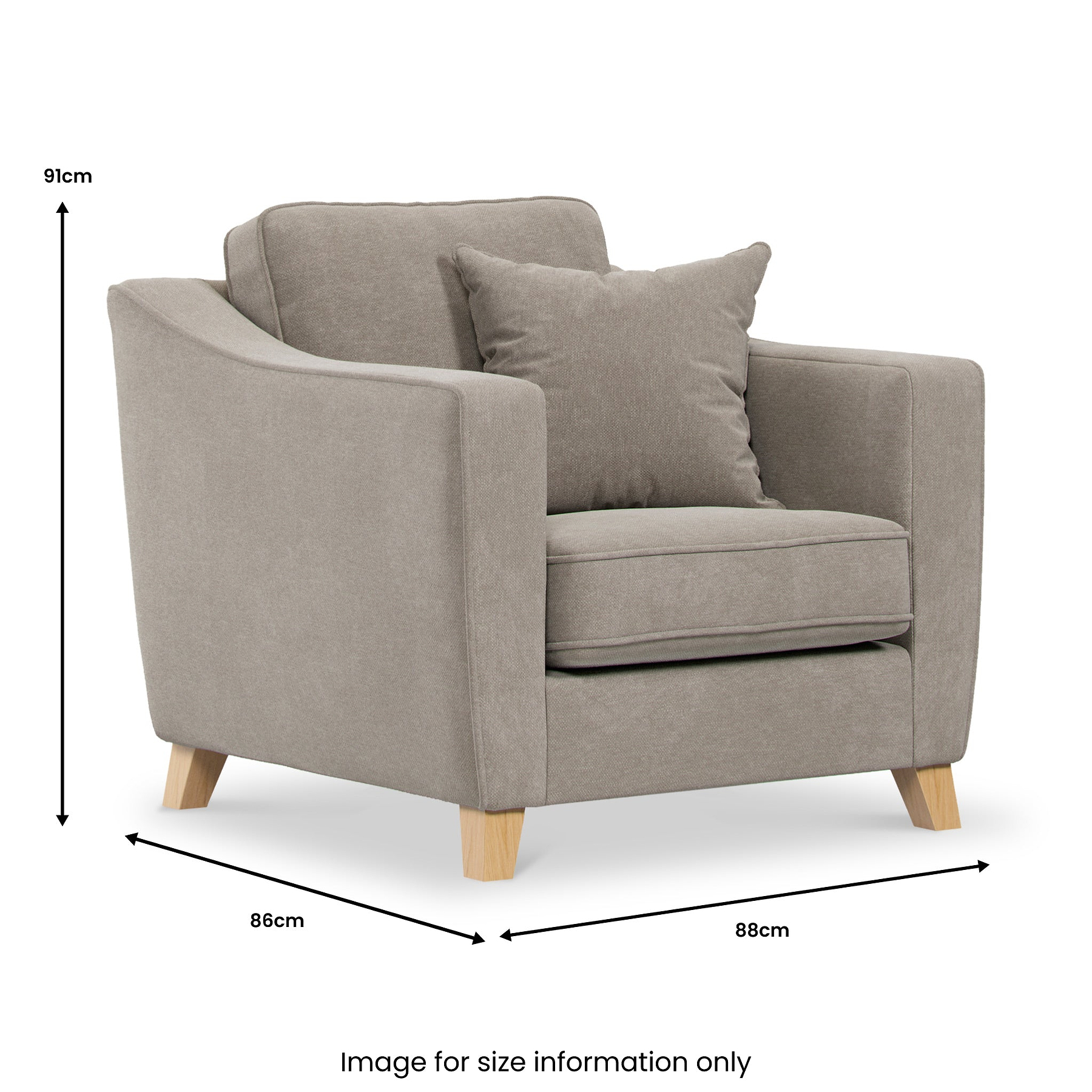 Claridge Soft Chenille Armchair  from Roseland Furniture