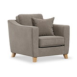 Claridge Soft Chenille Armchair Beige from Roseland Furniture