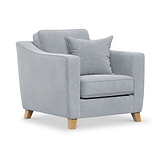 Claridge Soft Chenille Armchair Ice from Roseland Furniture