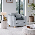 Claridge Soft Chenille Armchair Ice from Roseland Furniture