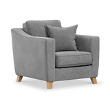 Claridge Soft Chenille Armchair Steel from Roseland Furniture