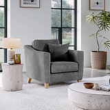 Claridge Soft Chenille Armchair Heather from Roseland Furniture