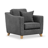 Claridge Soft Chenille Armchair Heather from Roseland Furniture