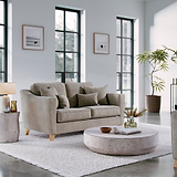 Claridge Soft Chenille 2 Seater Sofa Linen Life1 from Roseland Furniture