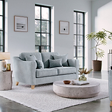 Claridge Soft Chenille 2 Seater Sofa Ice from Roseland Furniture