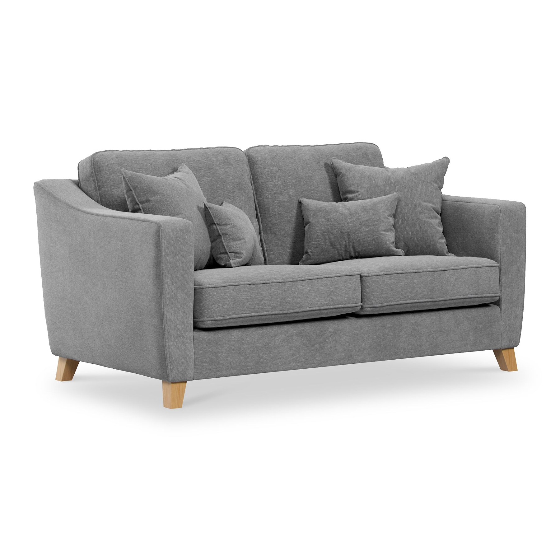 Claridge Soft Chenille 2 Seater Sofa Steel from Roseland Furniture