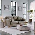 Claridge Soft Chenille 3 Seater Sofa Beige Life1 from Roseland Furniture