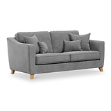 Claridge Soft Chenille 3 Seater Sofa Steel from Roseland Furniture