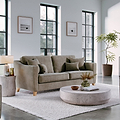 Claridge Soft Chenille 4 Seater Sofa Beige Life1 from Roseland Furniture