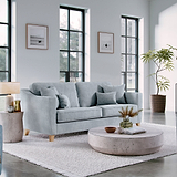 Claridge Soft Chenille 4 Seater Sofa Ice from Roseland Furniture
