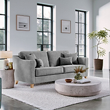 Claridge Soft Chenille 4 Seater Sofa Steel from Roseland Furniture