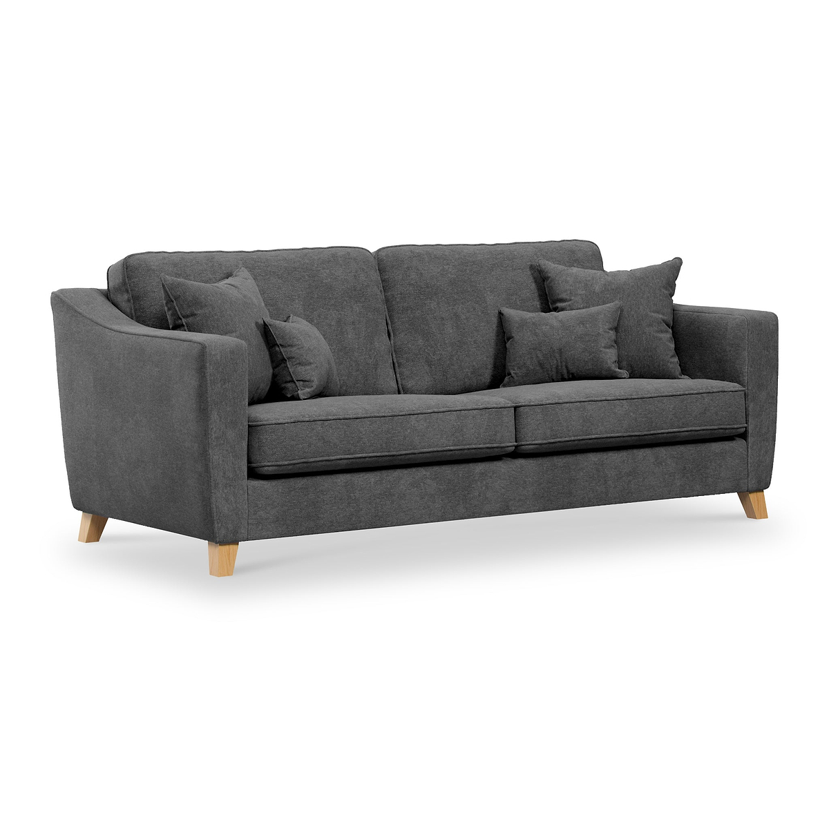 Claridge Soft Chenille 4 Seater Sofa Heather from Roseland Furniture