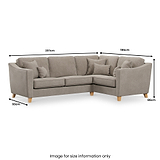 Claridge Soft Chenille Left Hand Corner Sofa  from Roseland Furniture