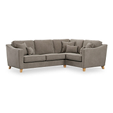 Claridge Soft Chenille Left Hand Corner Sofa Beige from Roseland Furniture