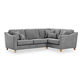 Claridge Soft Chenille Left Hand Corner Sofa Steel from Roseland Furniture