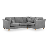 Claridge Soft Chenille Left Hand Corner Sofa Steel from Roseland Furniture
