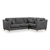 Claridge Soft Chenille LH Corner Sofa Heather from Roseland Furniture