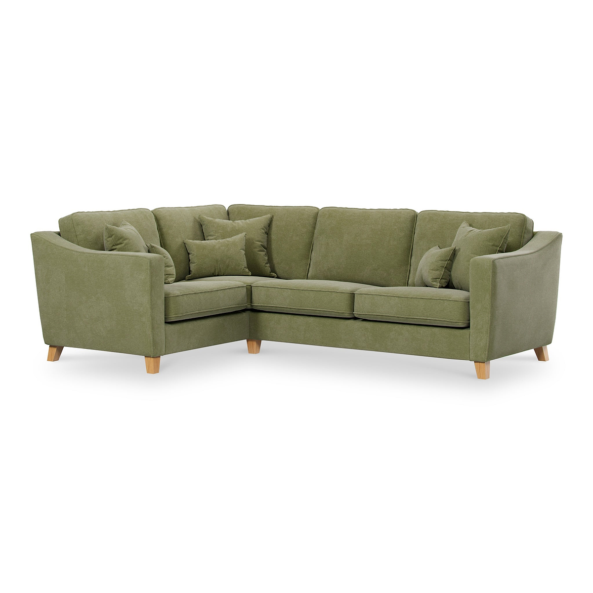 Claridge Soft Chenille Right Hand Corner Sofa Moss Green from Roseland Furniture