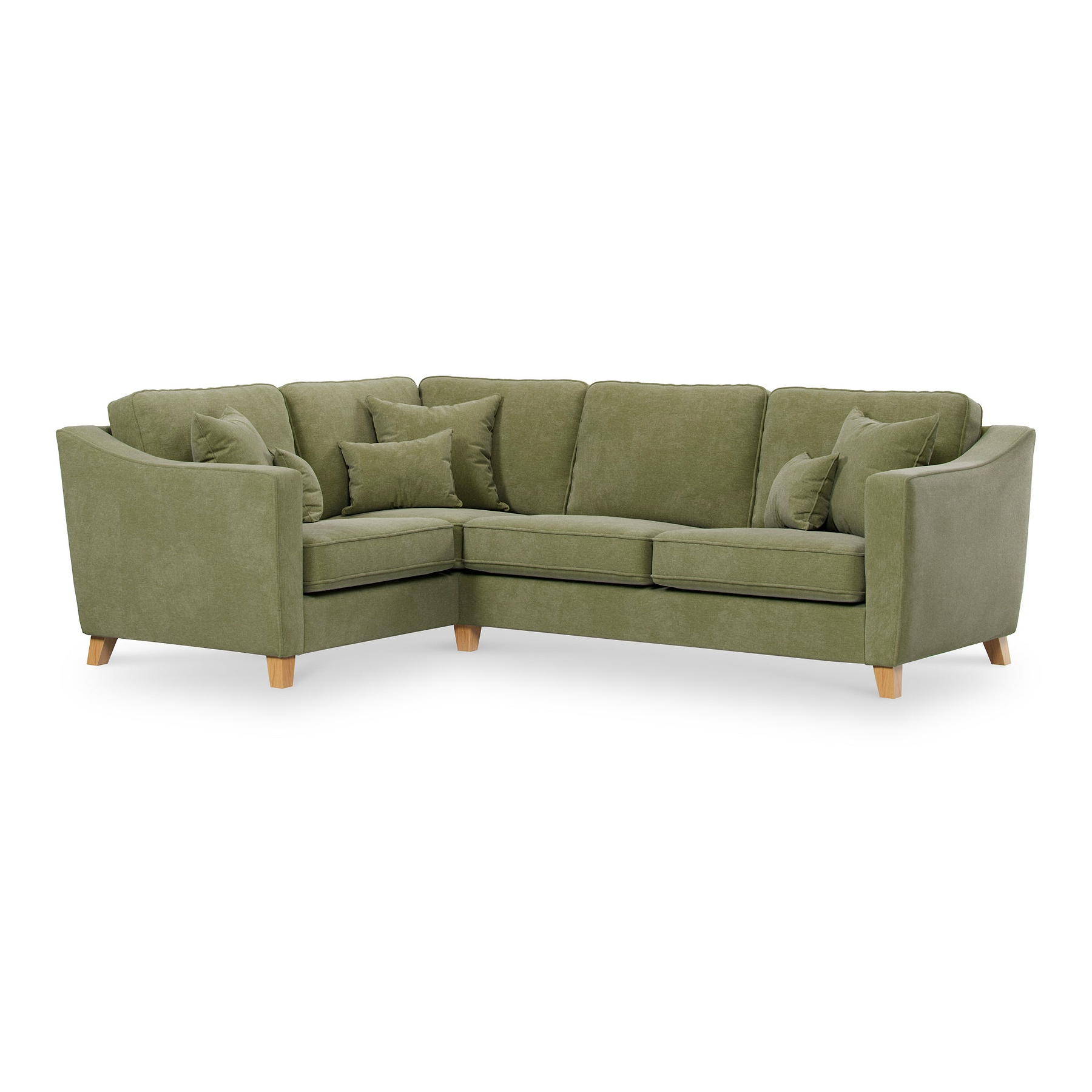 Claridge Soft Chenille Right Hand Corner Sofa Moss Green from Roseland Furniture