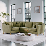 Claridge Soft Chenille Right Hand Corner Sofa Moss Green from Roseland Furniture