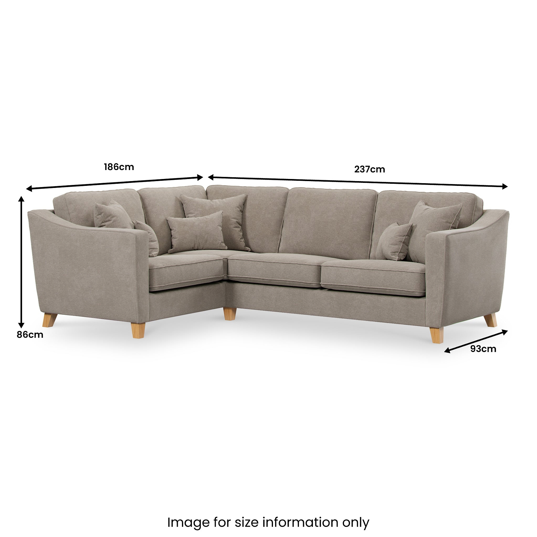 Claridge Soft Chenille Right Hand Corner Sofa  from Roseland Furniture