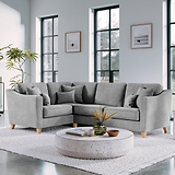 Claridge Soft Chenille Right Hand Corner Sofa Steel from Roseland 